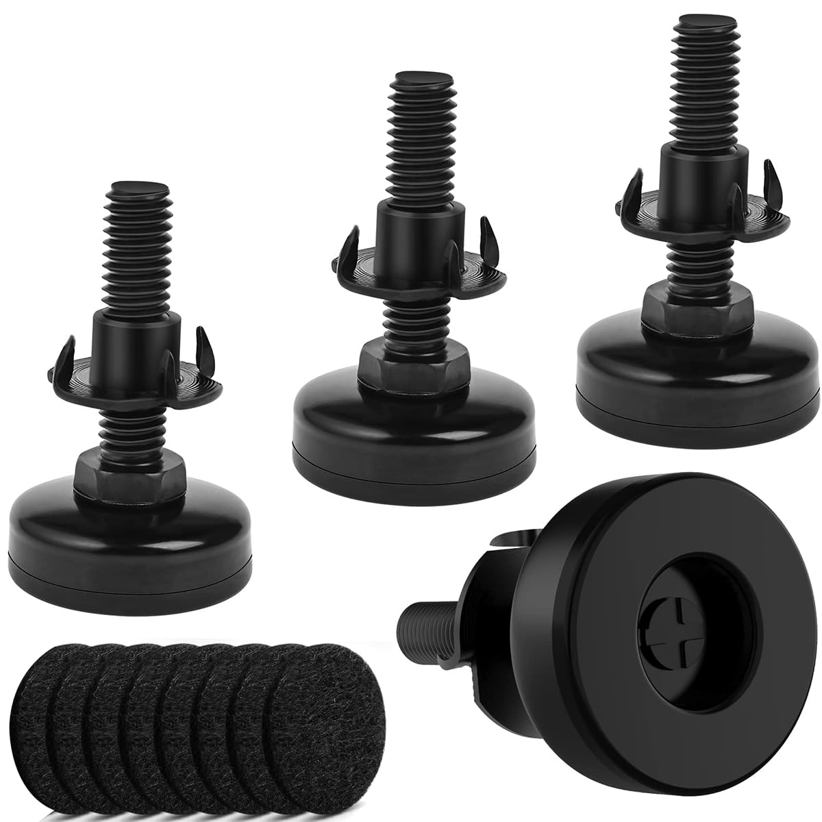 Serplex 4 Set Adjustable Leveling Feet, Heavy Duty Height Adjustable Table/Furniture Feet Levelers with T- Nut Kit 3/8 Serplex 4 Set Adjustable Leveling Feet, Heavy Duty Height Adjustable Table/Furniture Feet Levelers with T- Nut Kit 3/8